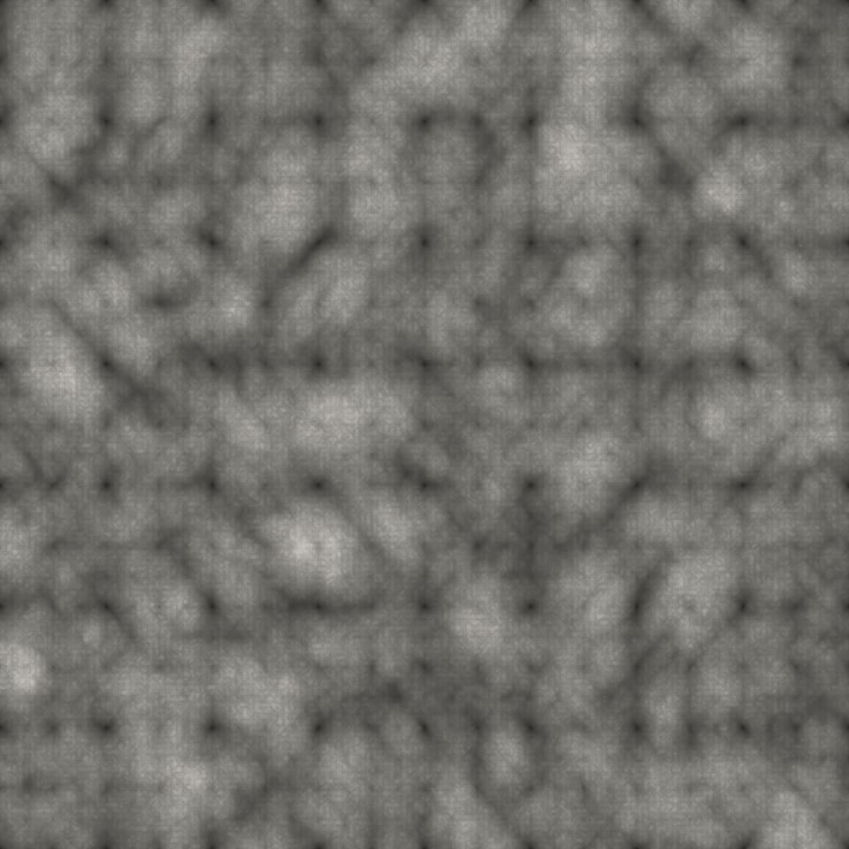 A treated macro of cellular botanical texture, rendered as a duotone bone-and-pine plate.